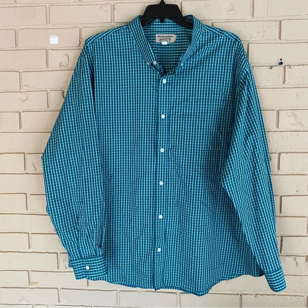 Duluth Trading Wrinkle Fighter Shirt Mens 3XL Relaxed Fit Long Sleeve Rugged